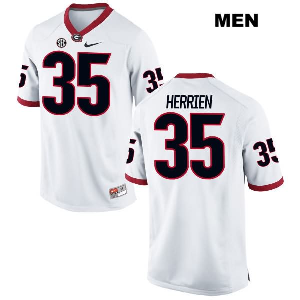 Georgia Bulldogs Men's Brian Herrien #35 NCAA Authentic White Nike Stitched College Football Jersey VXL8056VL